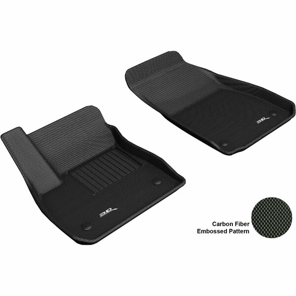 3D Maxpider Kagu First Row Floor Mats for 2018 Buick Regal - Black L1BC03911509